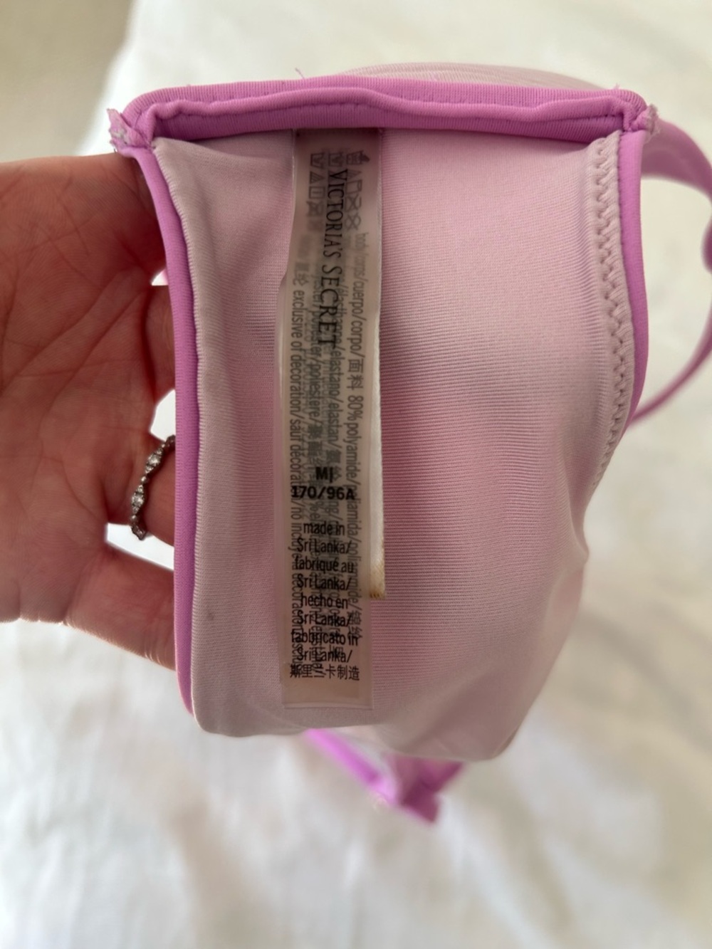 Victoria’s Secret Bikini Top Pink Purple Top Only Medium - Picture 5 of 7